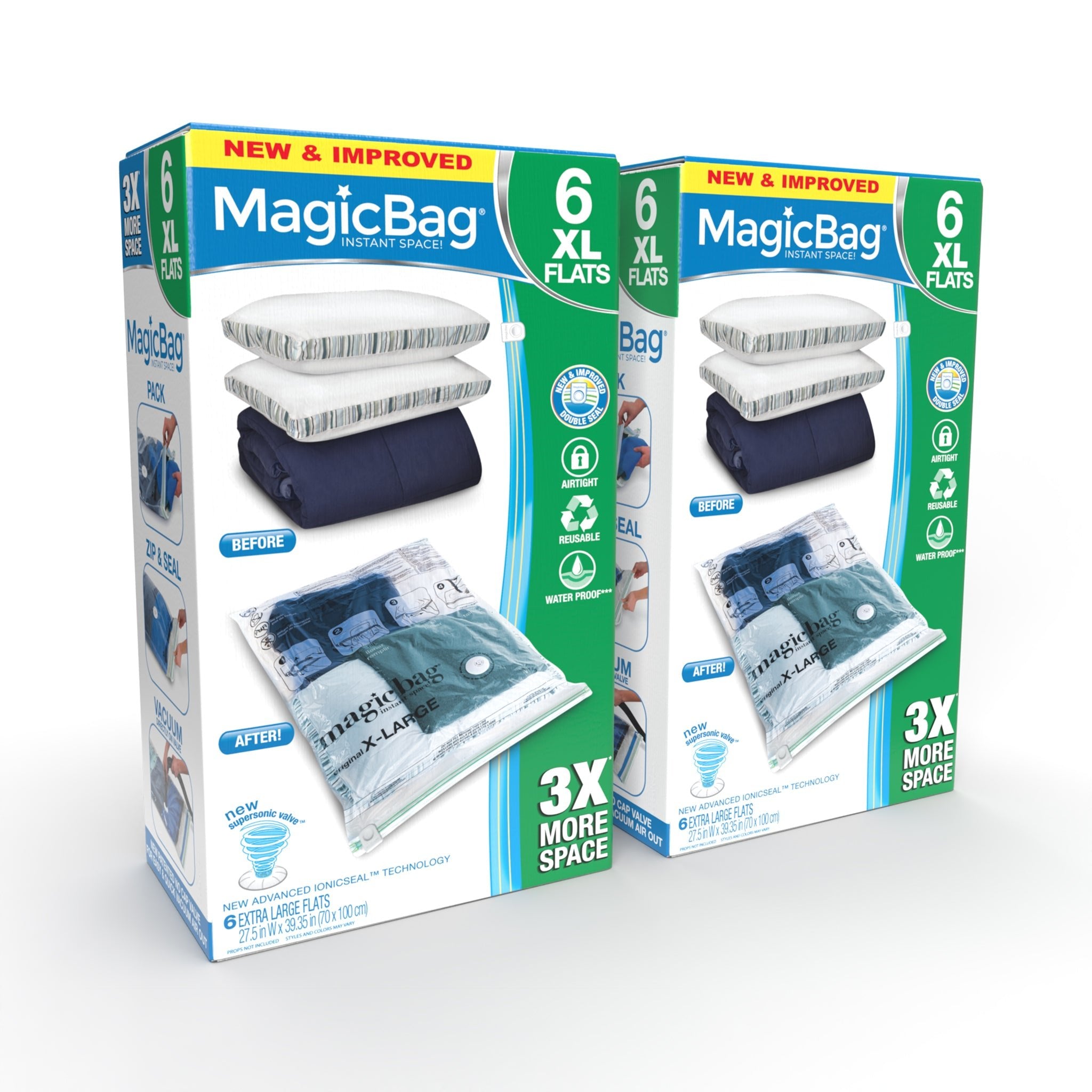 Magic Bag Instant Space Box of 2 Vacuum Storage Large Bags Embossed Protection e Magic Bag Instant Space Box of 2 Vacuum Storage Large Bags Embossed Protection e
