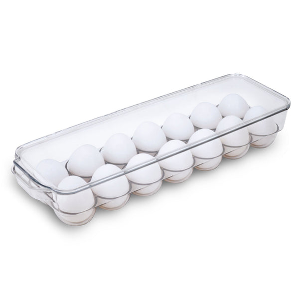 Stackable Refrigerator Egg Holder Bin with Handle and Lid - Smart Design® 2