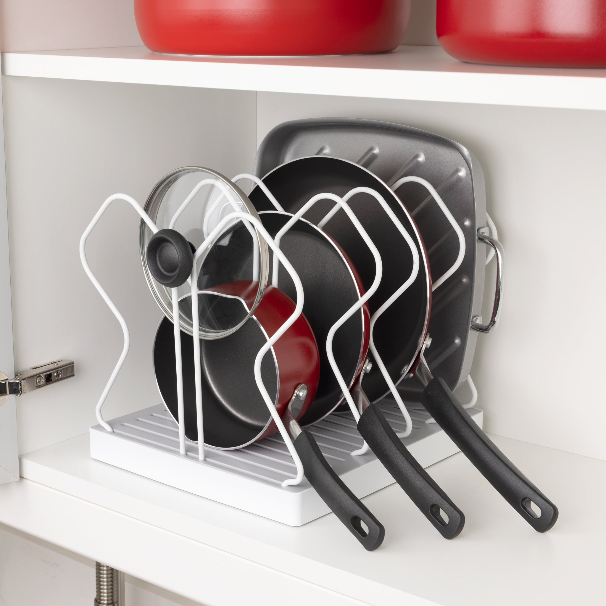 Adjustable Cookware and Lid Rack - White - Smart Design® 2