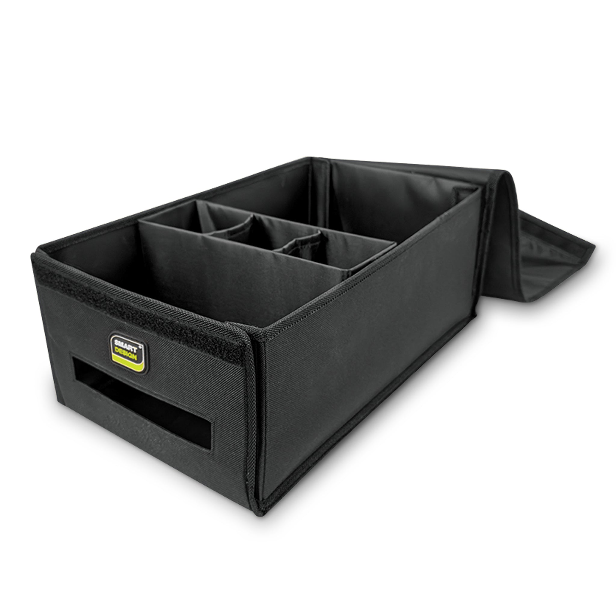 Car Organizer Console Box with Lid - Black - Smart Design® 1