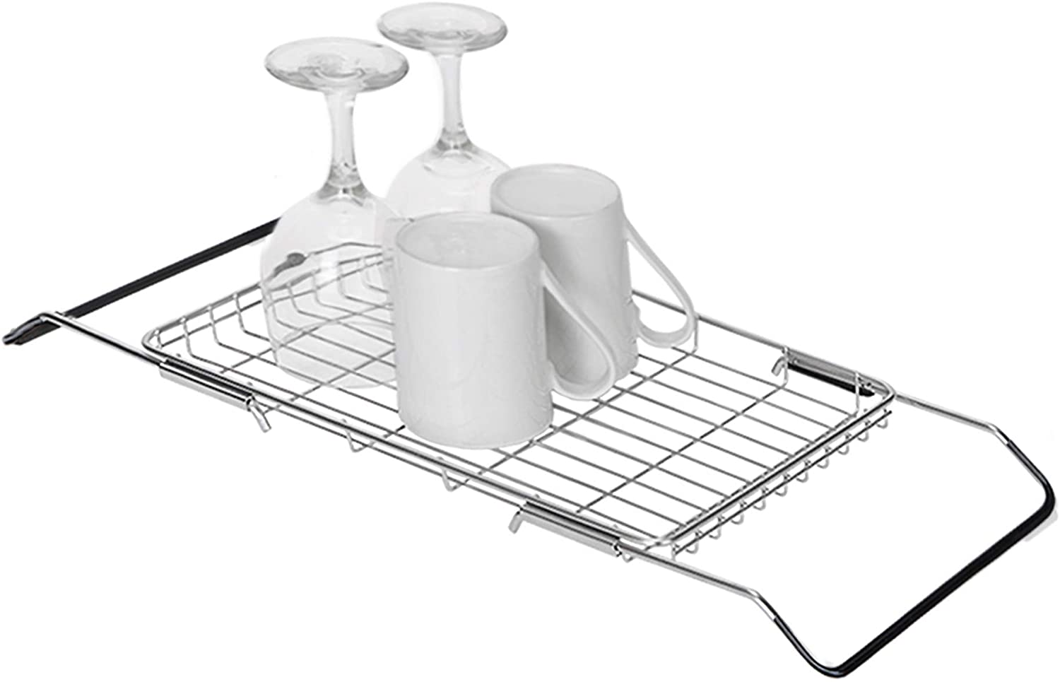 Dish Drying Rack Metal Dish Drainer Kitchen Supplies Expandable