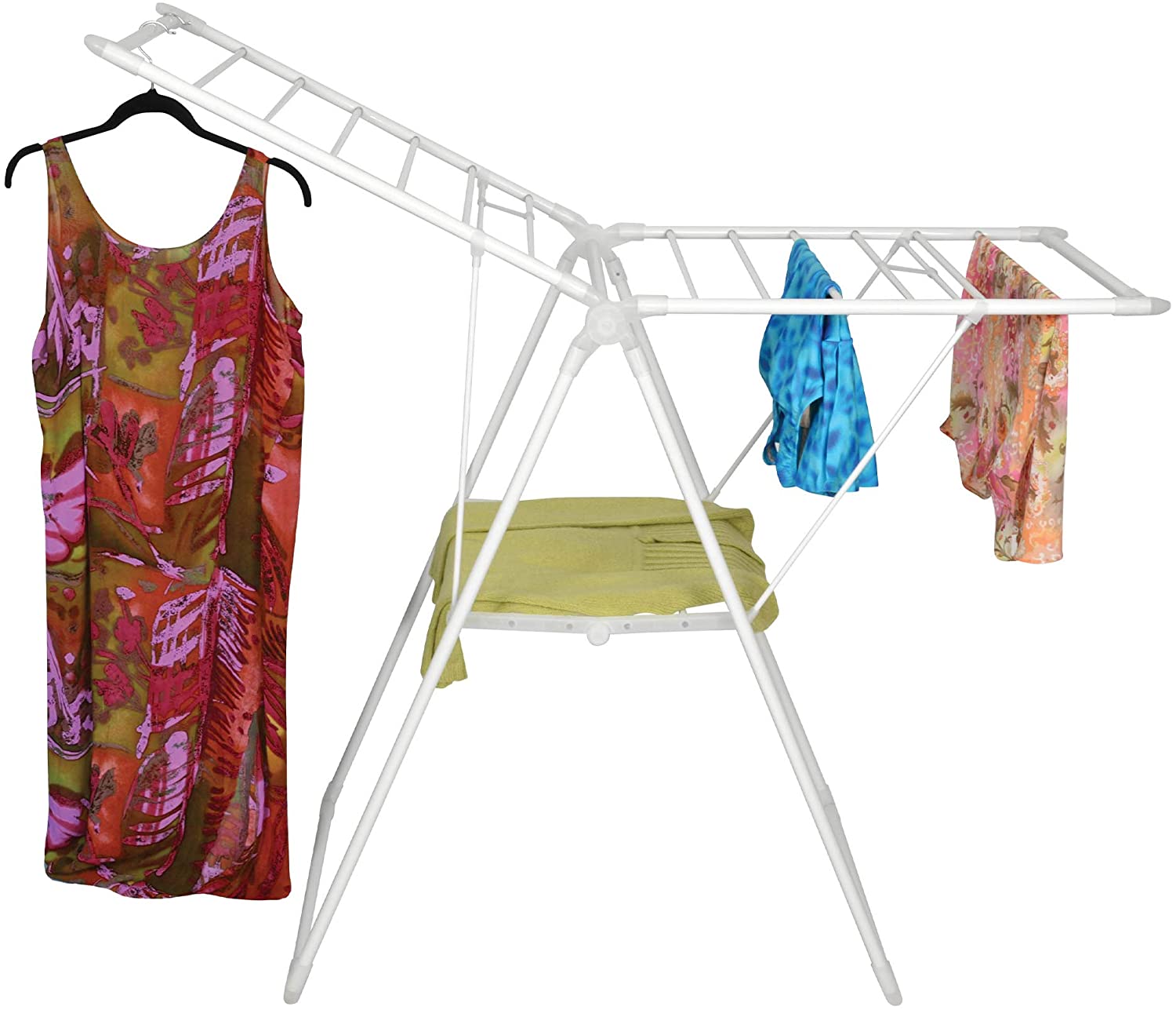 Foldable Clothes Drying Rack with Adjustable Wings