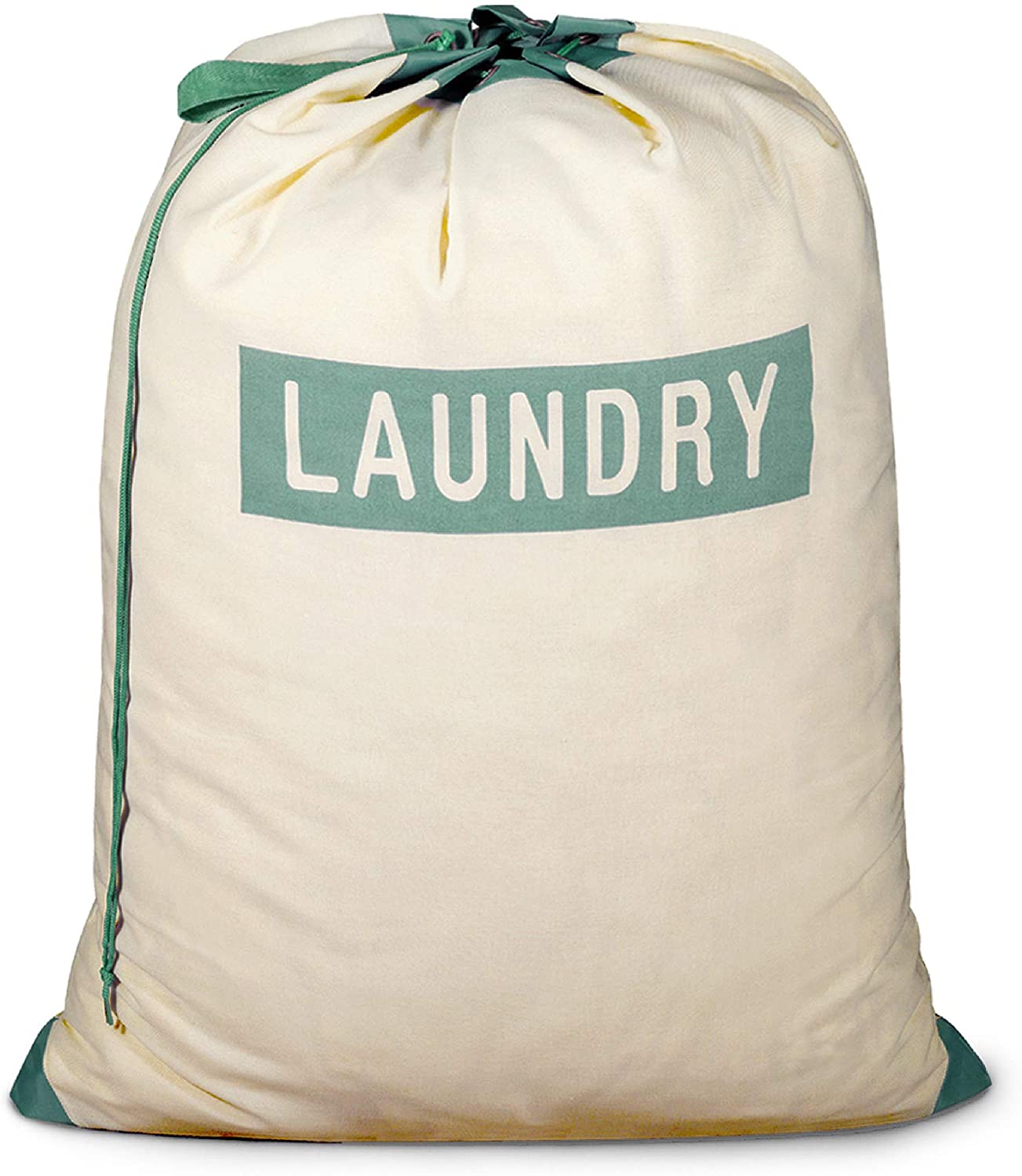 Laundry Bag with Push Lock Drawstring - Canvas