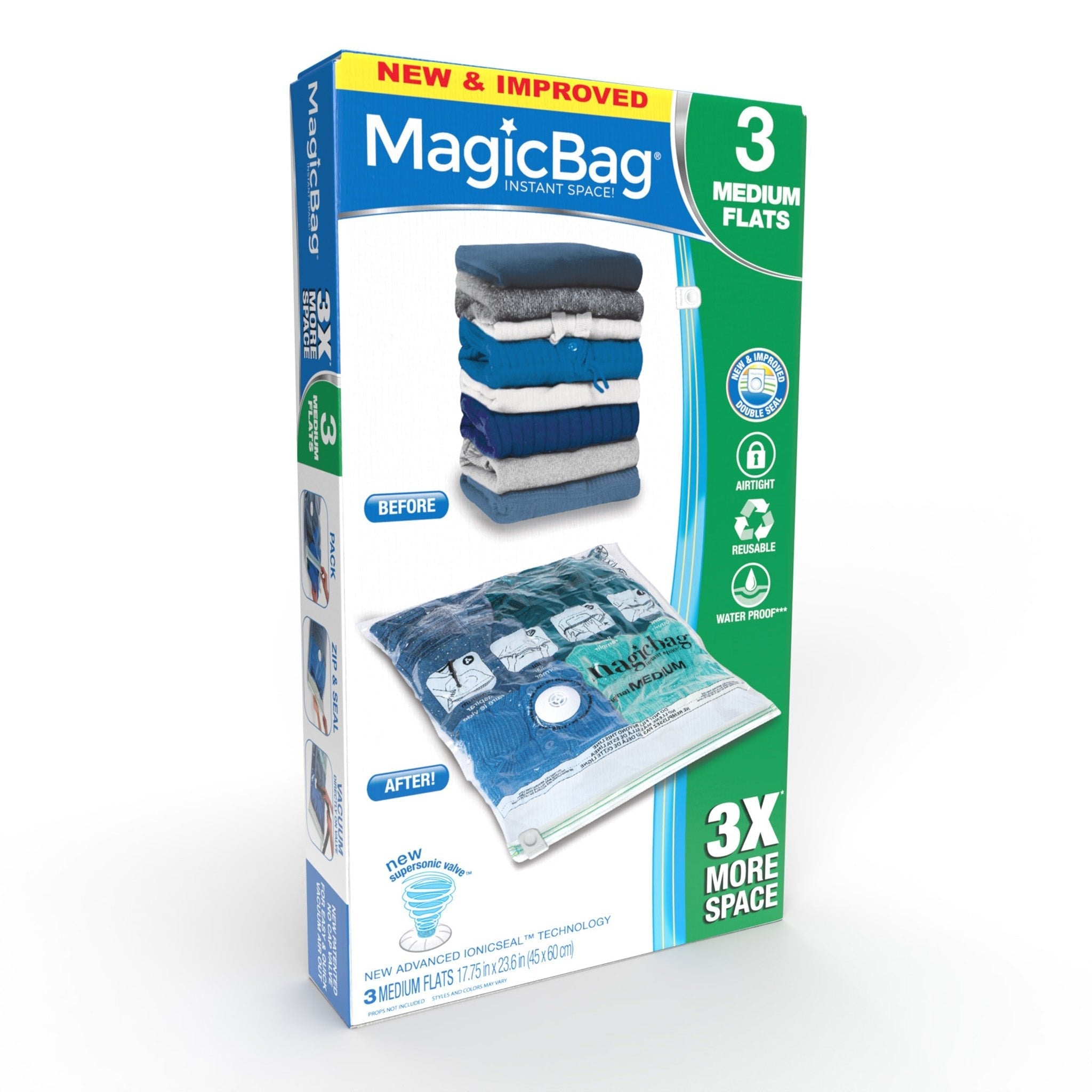 MagicBag Magicbag Large & Extra Large Vacuum Storage Cubes, 2-Pack