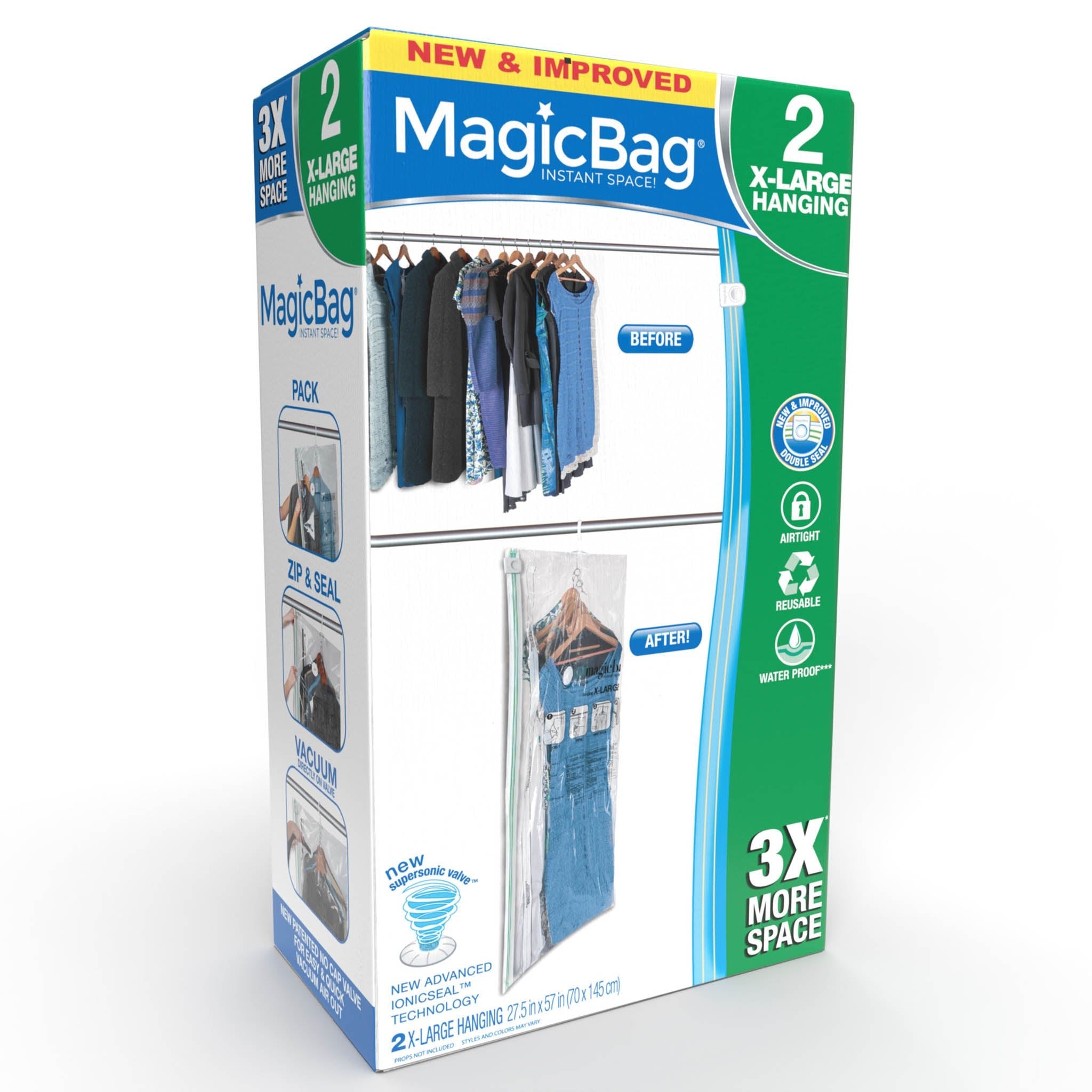 Hanging Vacuum Storage Bags Cube Space Saver Bags For Clothes Set Of 6 3  Hangin
