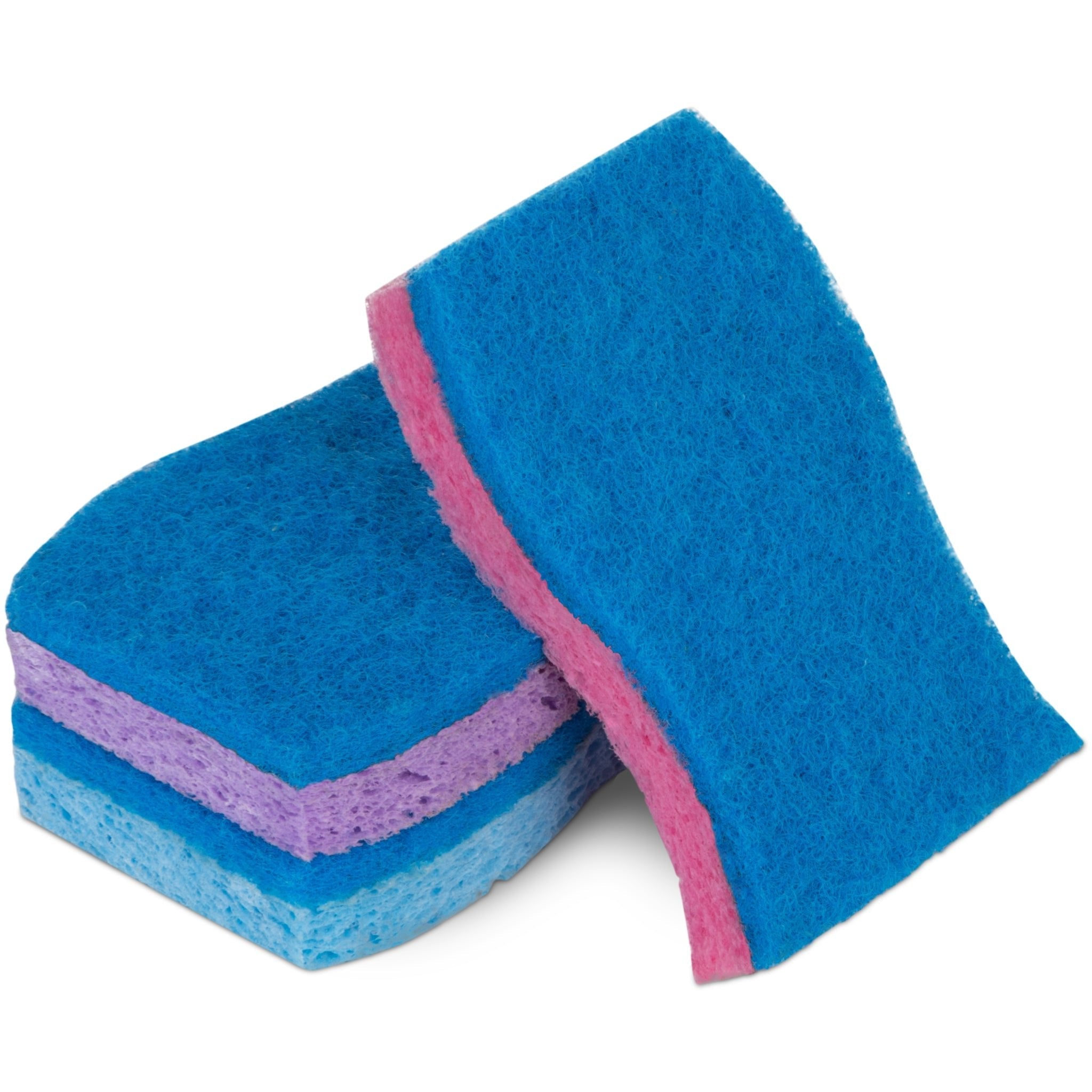 Smart Design Non-Scratch Cellulose Smart Scrub Sponge - Set of 9 - Ultra Absorbent - Ergonomic Shape - Cleaning, Dishes, & Hard Stains - Blue