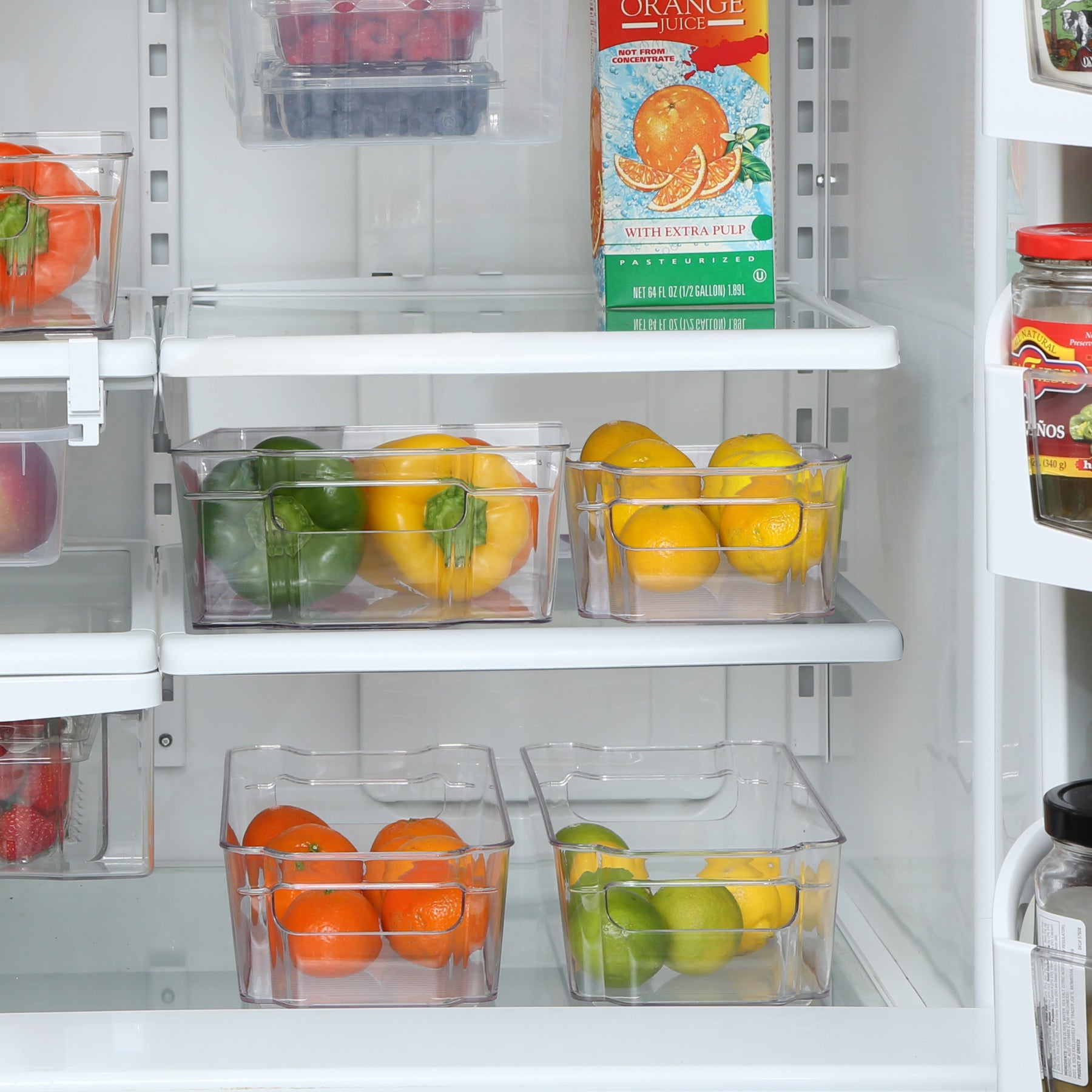 Stackable Refrigerator Bin with Handle - 8 x 12 Inch - Smart Design® 2
