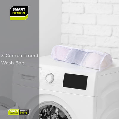 3 - Compartment Wash Bag with Safety Zipper - Smart Design® 6