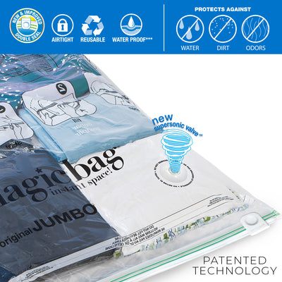 MagicBag™ Instant Space – 8 Jumbo Flat Vacuum-Seal Storage Bags