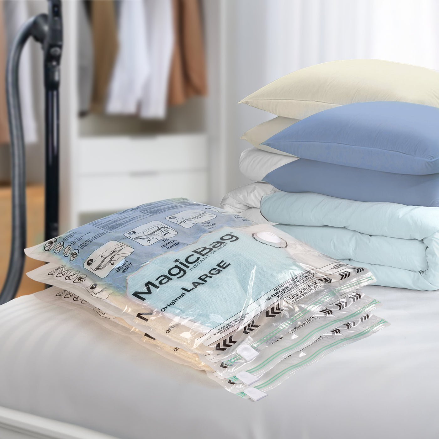 MagicBag™ Instant Space – Heavy Duty Large Flat Vacuum-Seal Storage Bags