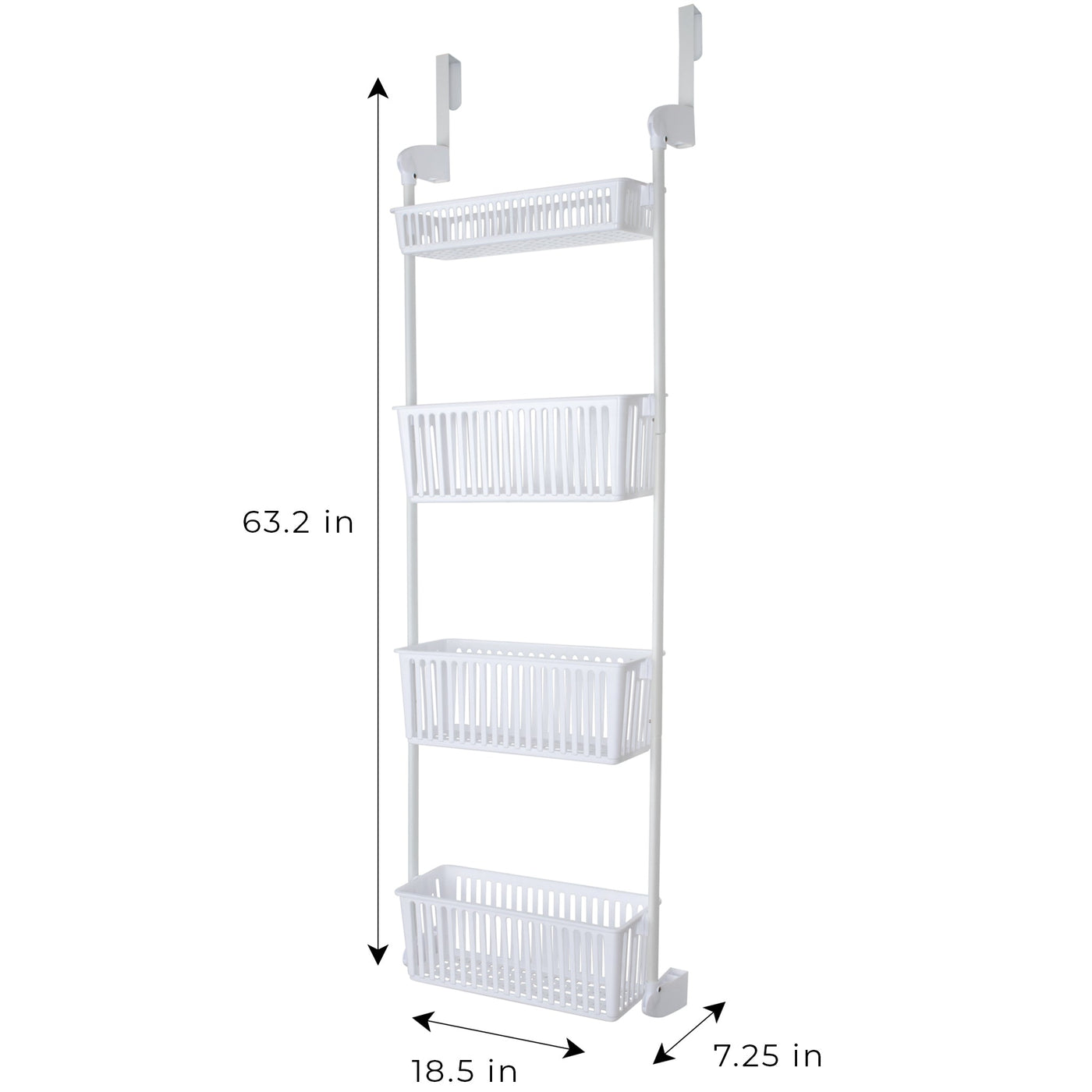 6 - Tier Over The Door Pantry Organizer with 6 Full Baskets - Smart Design® 20