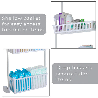 6 - Tier Over The Door Pantry Organizer with 6 Full Baskets - Smart Design® 22