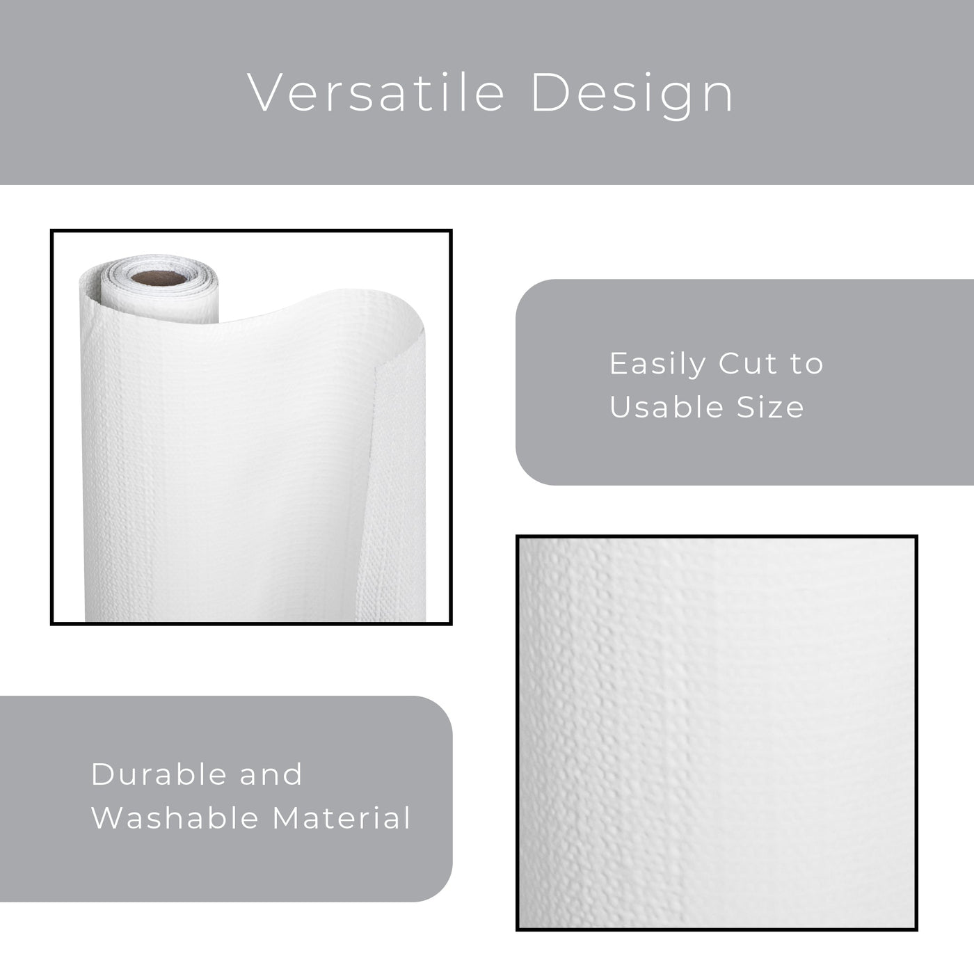 Bonded Grip Shelf Liner - 12 Inch x 10 Feet - Non - Adhesive - Smart Design® 5