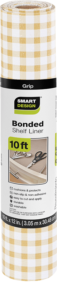 Bonded Grip Shelf Liner - 12 Inch x 10 Feet - Non - Adhesive - Smart Design® 13