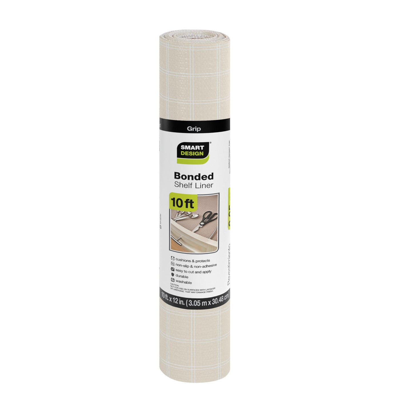 Bonded Grip Shelf Liner - 12 Inch x 10 Feet - Non - Adhesive - Smart Design® 25
