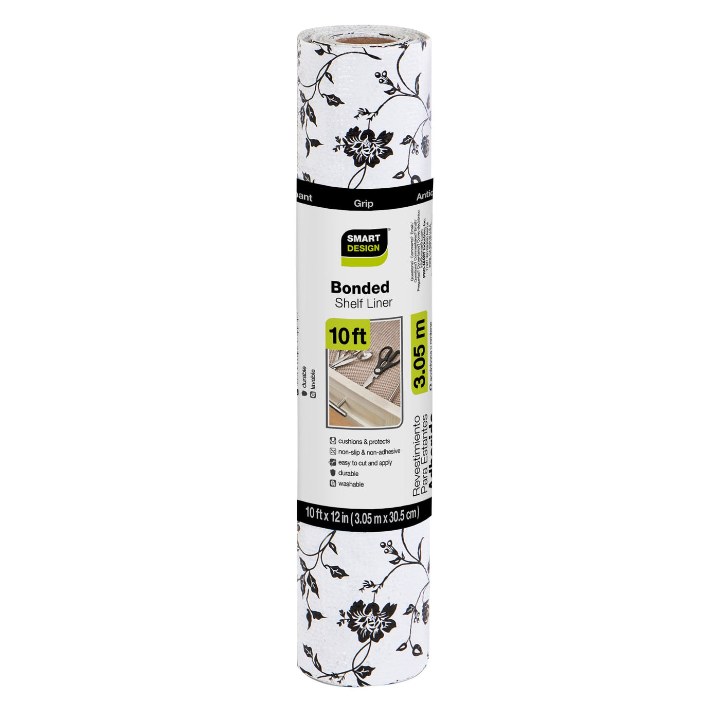 Bonded Grip Shelf Liner - 12 Inch x 10 Feet - Non - Adhesive - Smart Design® 61