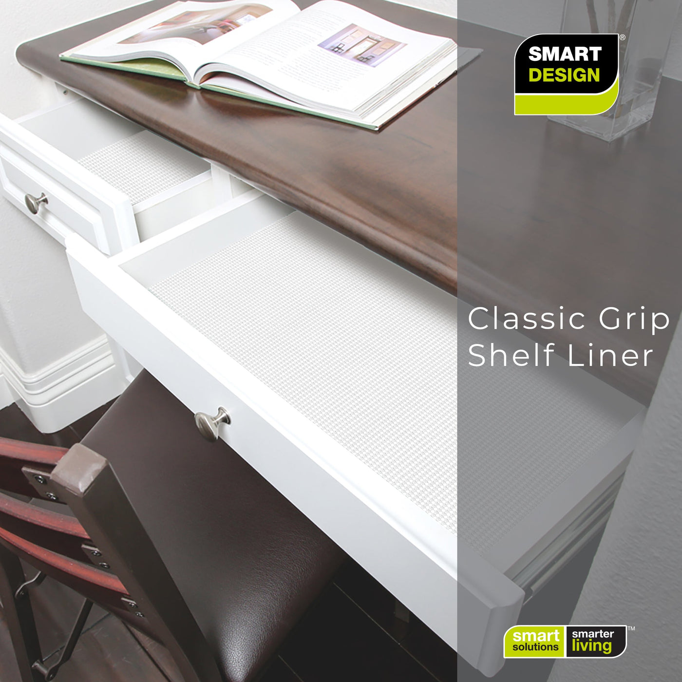 Classic Grip Shelf Liner - 12 Inch x 20 Feet - Smart Design® 6