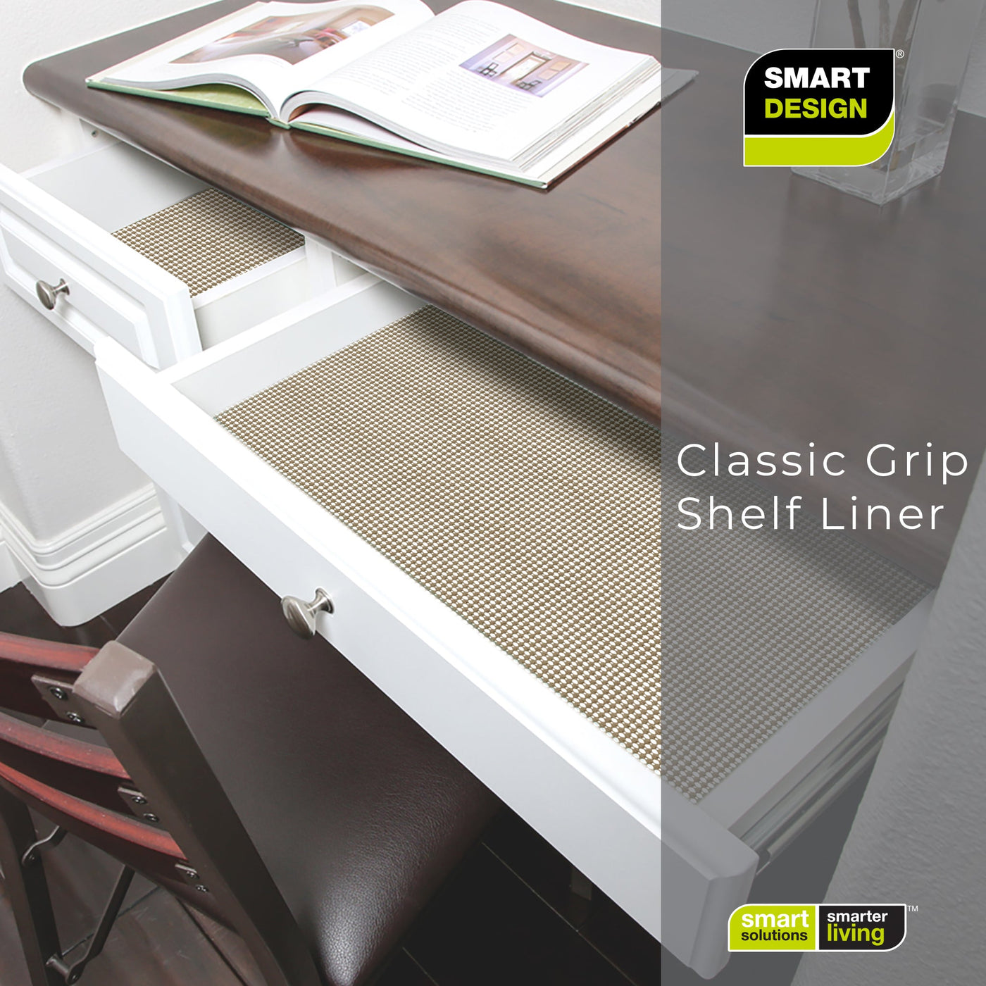 Classic Grip Shelf Liner - 12 Inch x 20 Feet - Smart Design® 18