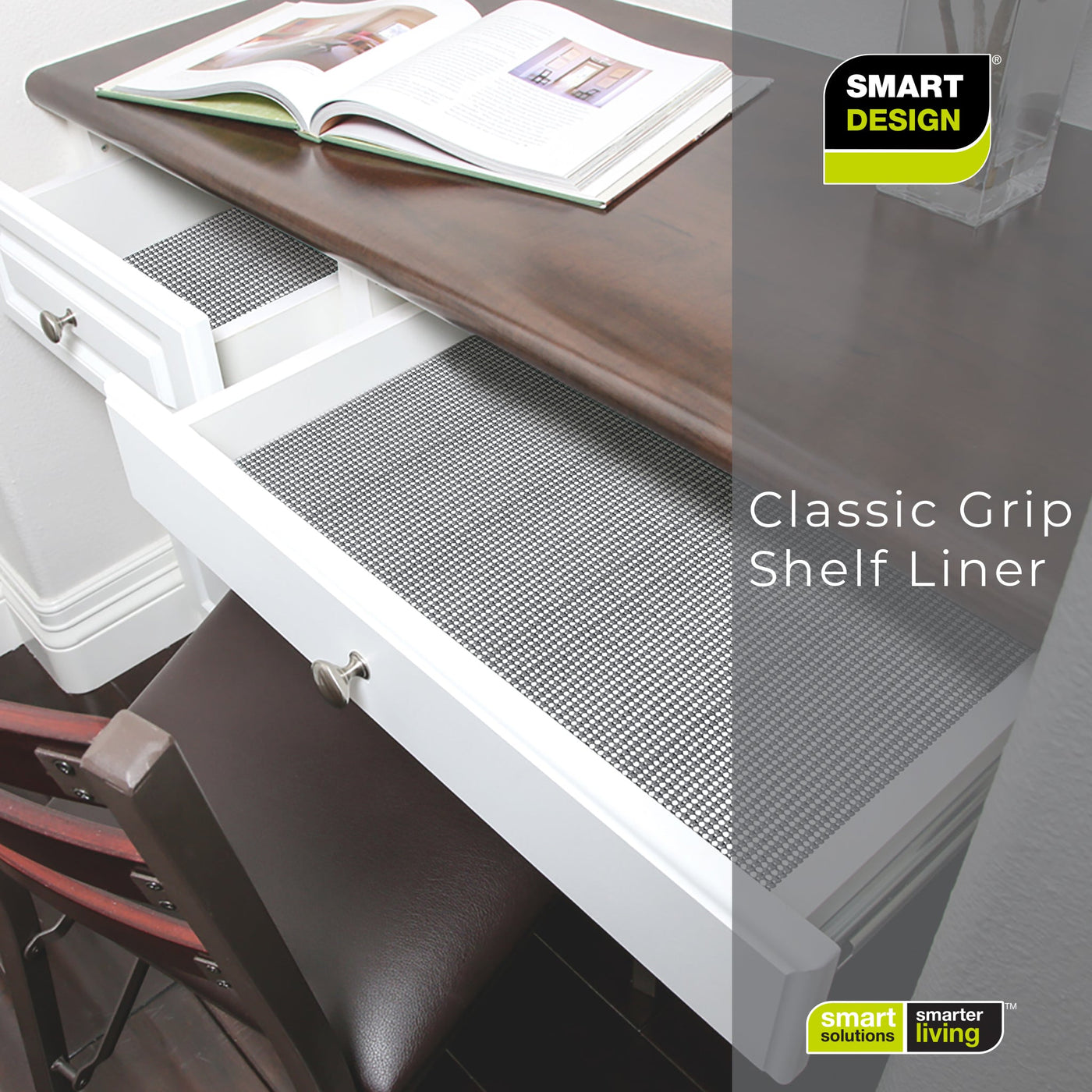 Classic Grip Shelf Liner - 12 Inch x 20 Feet - Smart Design® 24