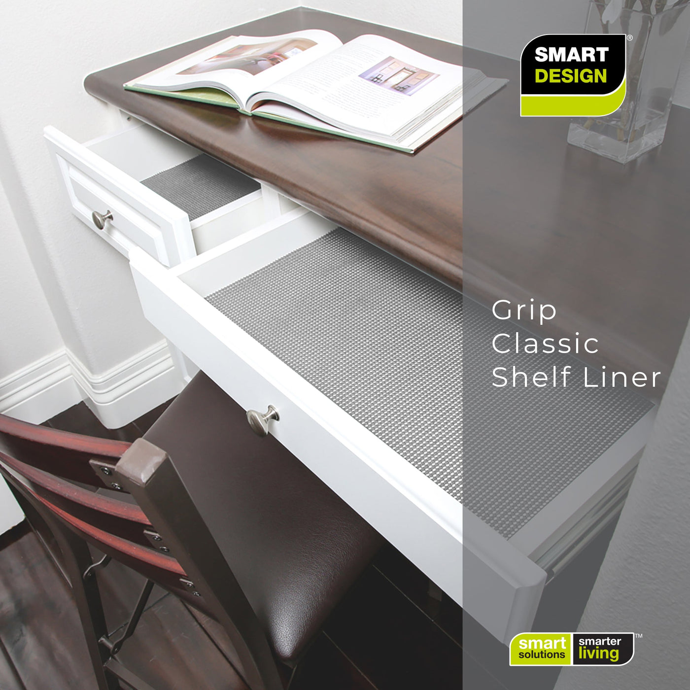 Classic Grip Shelf Liner - 12" x 10' - Smart Design® 47