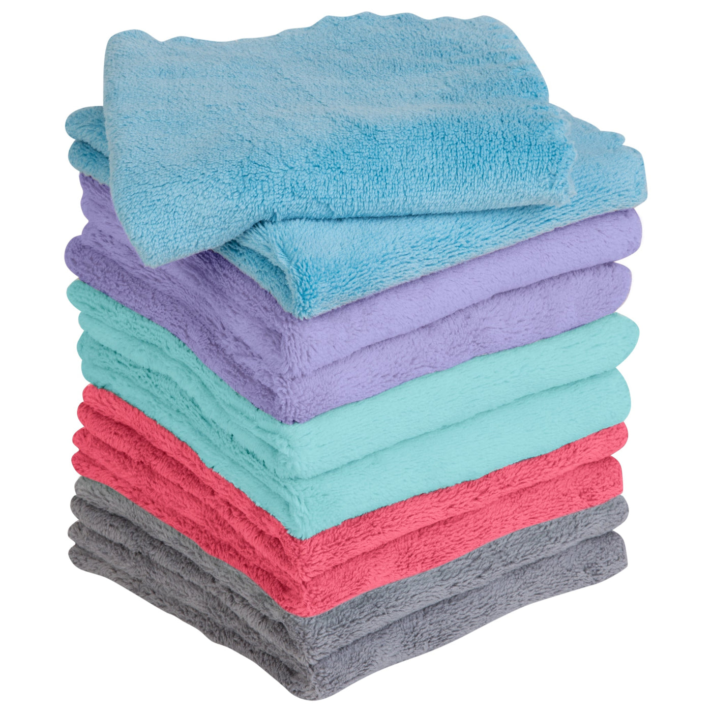 Coral - Fleece Cleaning Cloth - Set of 10 - 12 x 12 inches - Smart Design® 1