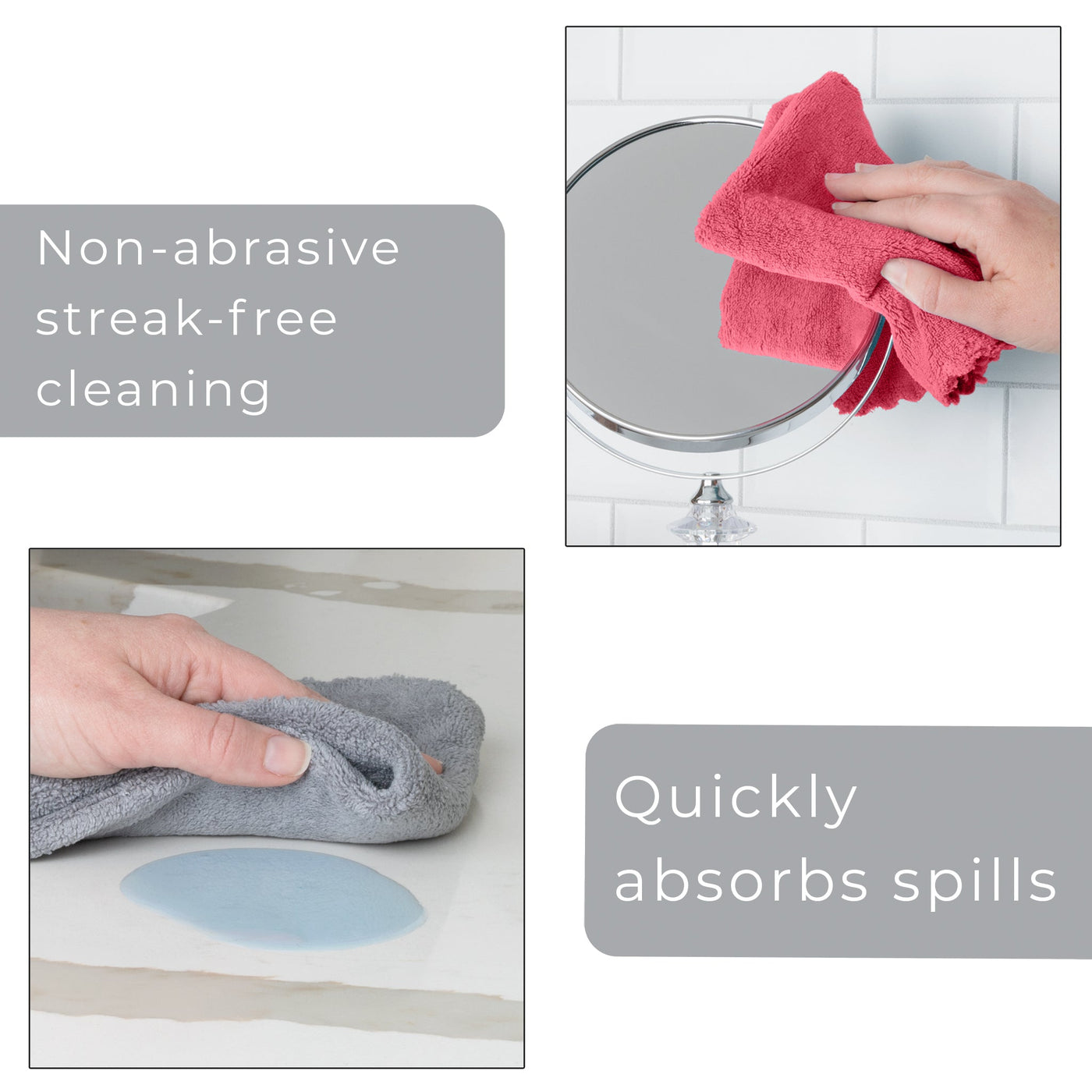 Coral - Fleece Cleaning Cloth - Set of 10 - 12 x 12 inches - Smart Design® 8