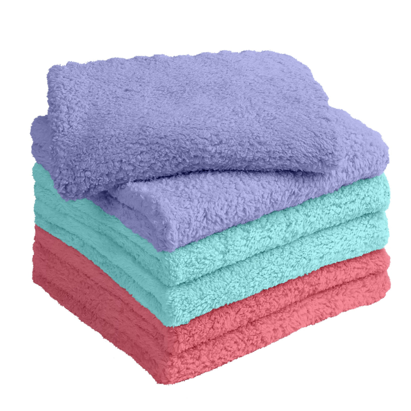 Coral - Fleece Cleaning Cloth - Set of 6 - 12 x 12 inches - Smart Design® 1