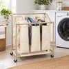Deluxe 3-Compartment Rolling Laundry Sorter - Smart Design® 3