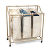 Deluxe 3-Compartment Rolling Laundry Sorter - Smart Design® 1