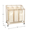 Deluxe 3-Compartment Rolling Laundry Sorter - Smart Design® 6