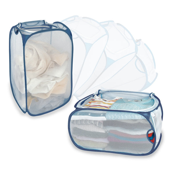 Deluxe Mesh Pop Up Square Laundry Hamper - Smart Design® 9