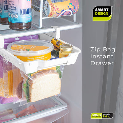 Hanging Zip Bag Pull - Out Refrigerator Drawer Organizer - Smart Design® 6