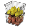 Large Metal Wire Stacking Baskets with Handles - Smart Design® 9