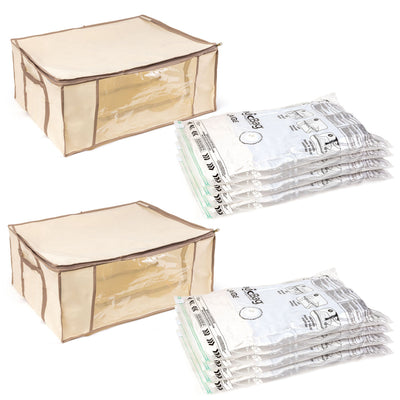 MagicBag™ Instant Space – 2 Jumbo Tote with 8 Large Flat Vacuum - Seal Storage Bags - Smart Design® 2