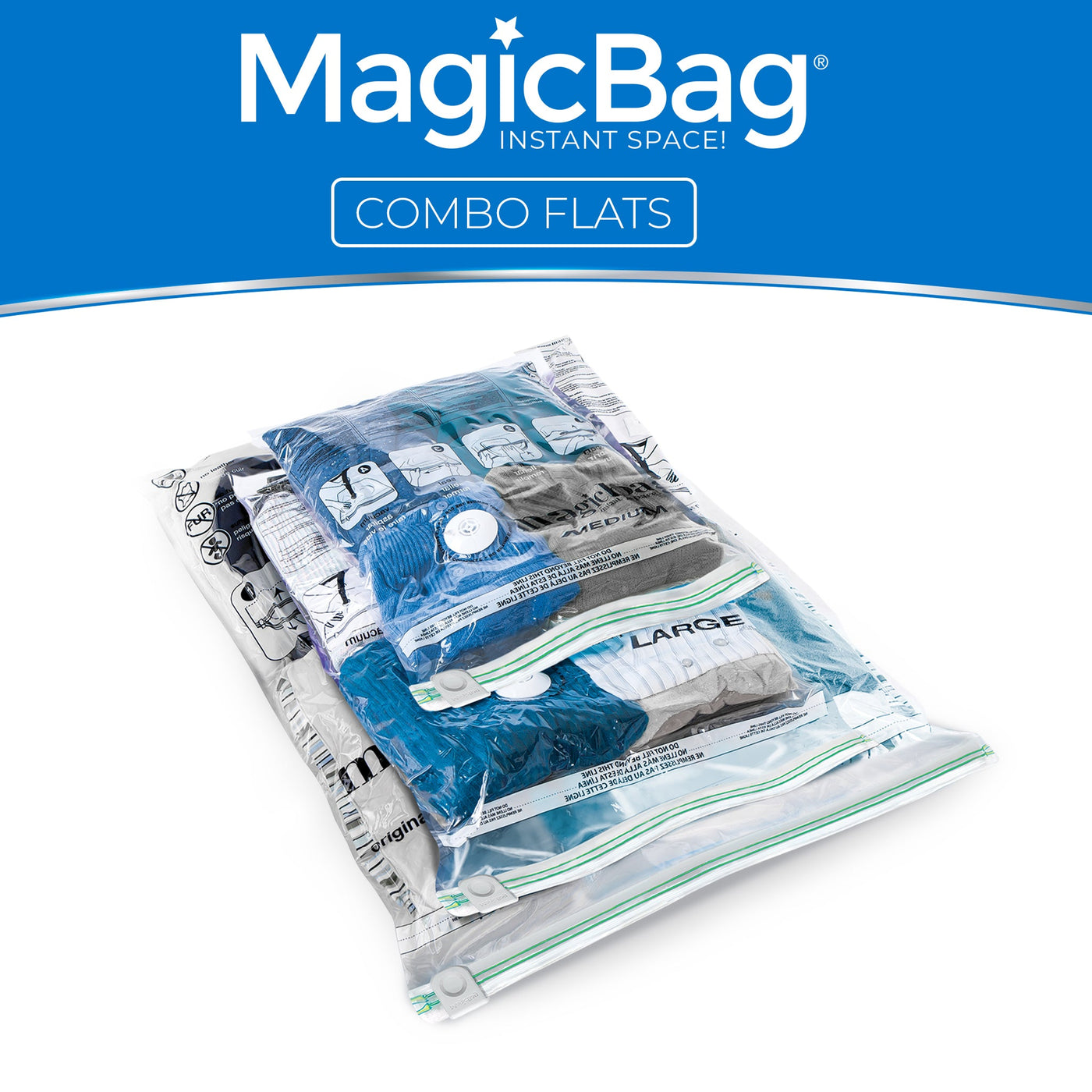 MagicBag Instant Space Saver Storage - Combo - Flat - Smart Design® 9