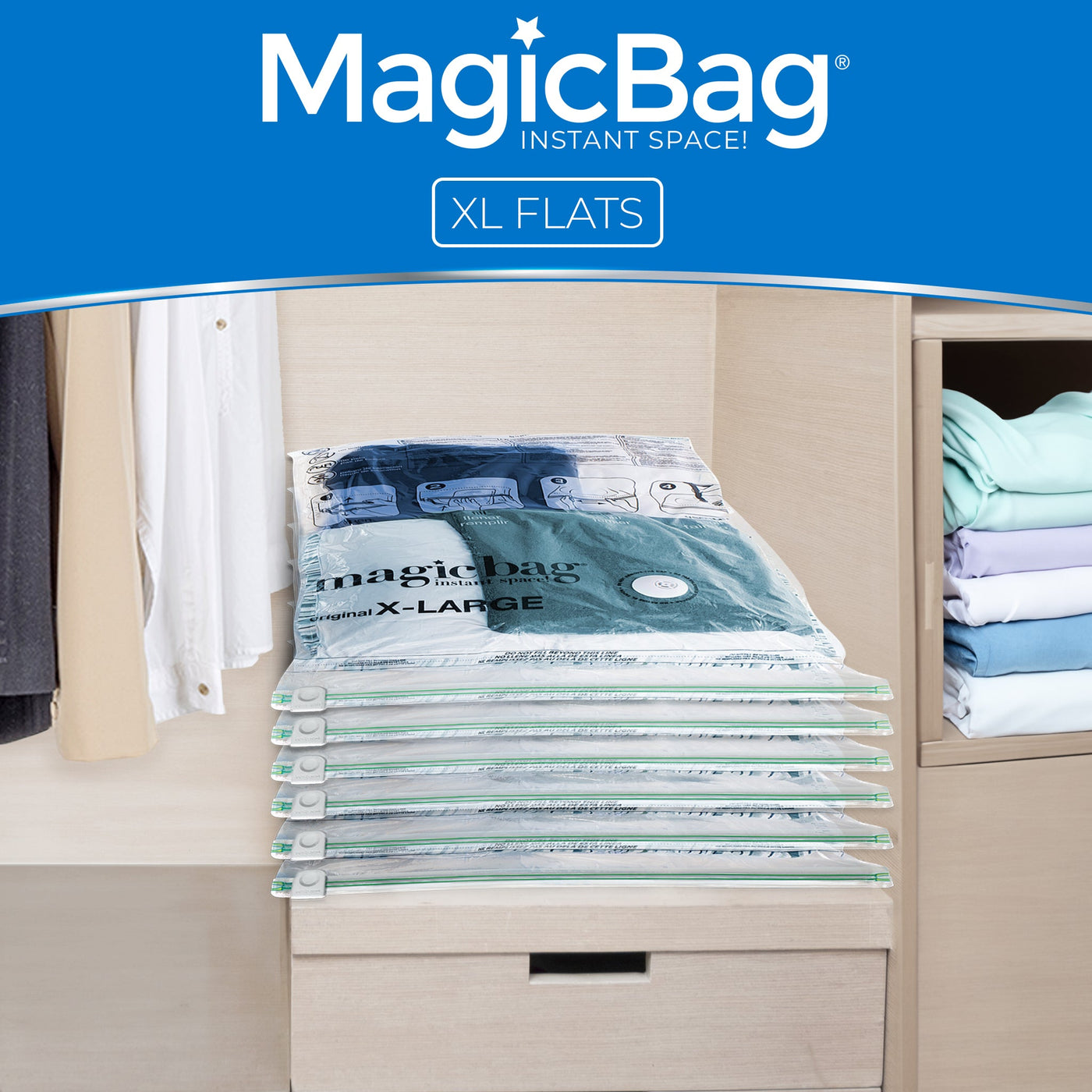 MagicBag Instant Space Saver Storage - Flat, Extra Large - Smart Design® 4