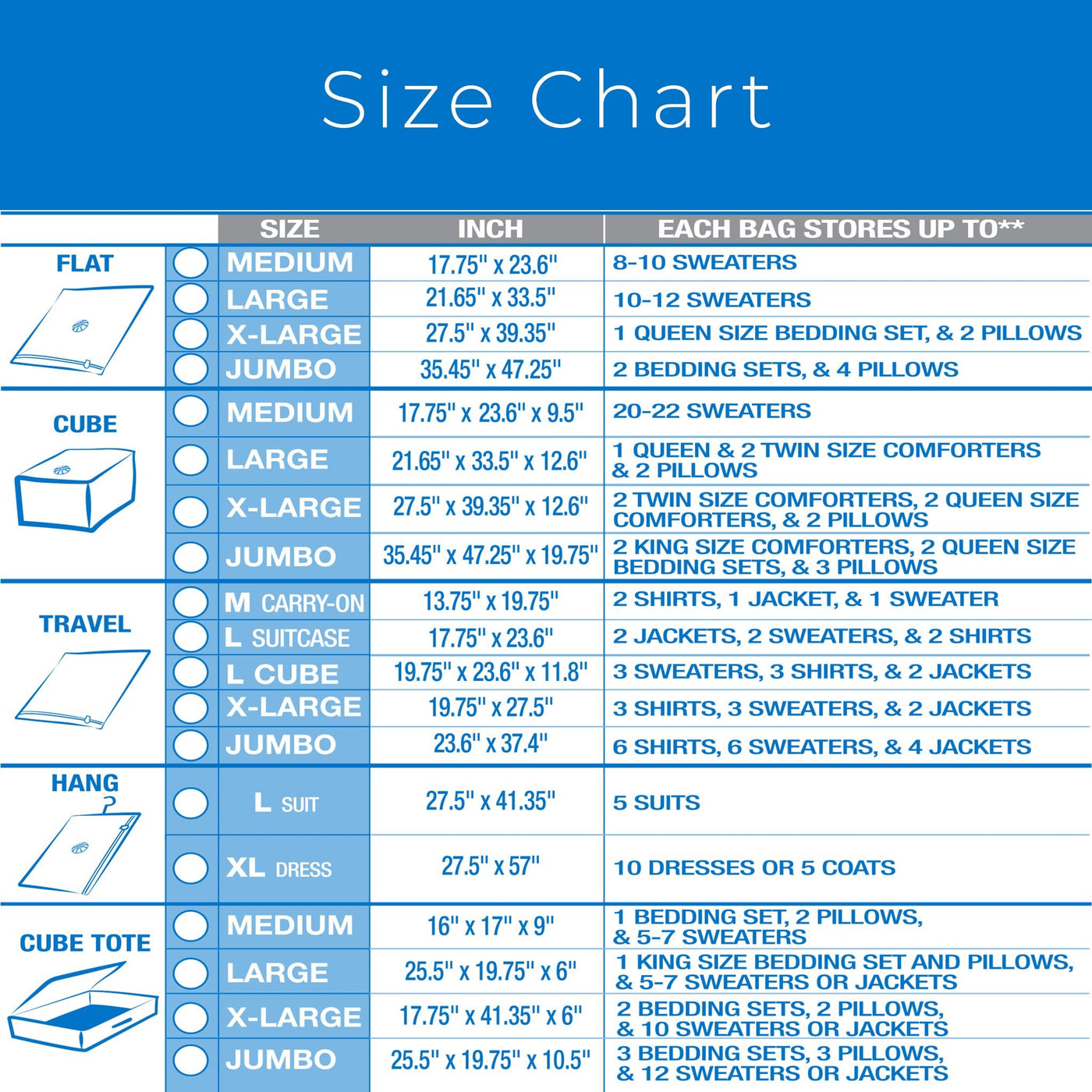 MagicBag Instant Space Saver Storage - Flat, Jumbo - Smart Design® 9