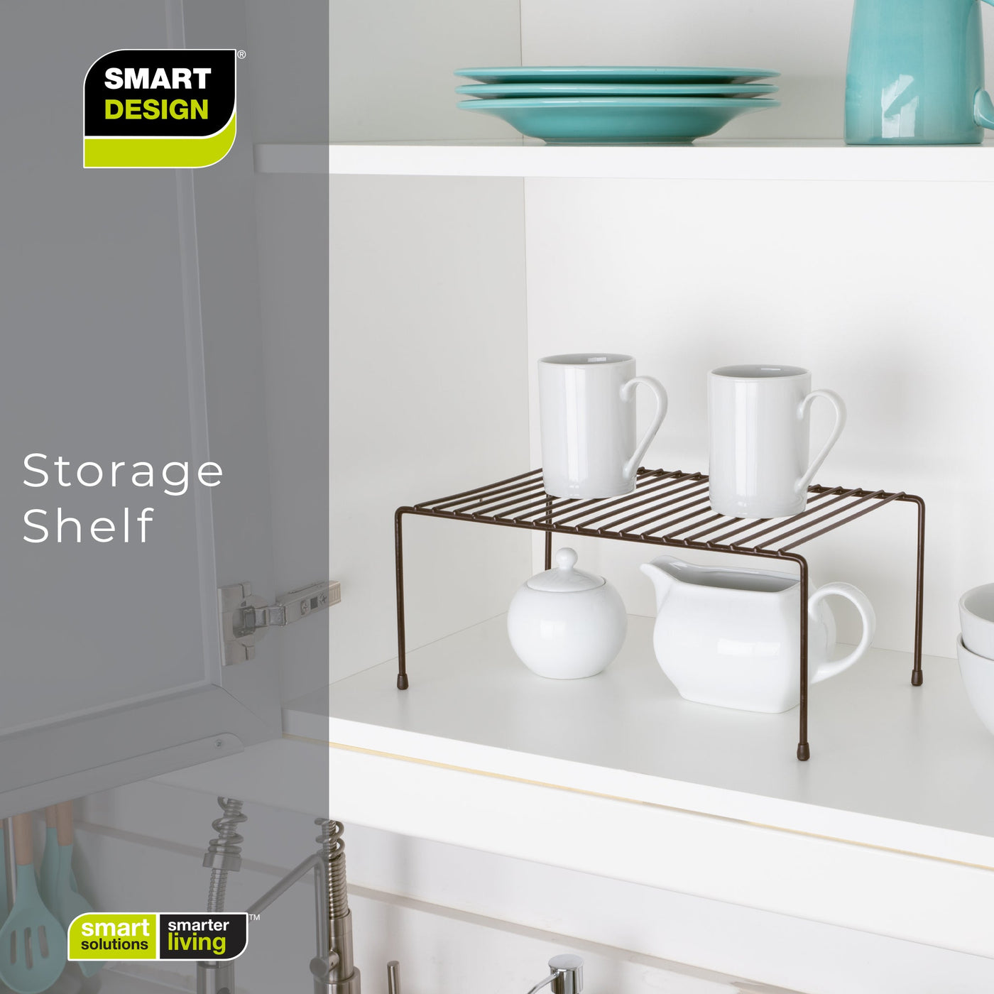 Medium Cabinet Storage Shelf Rack - Smart Design® 13