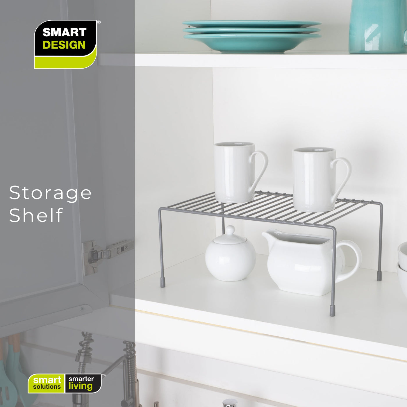 Medium Cabinet Storage Shelf Rack - Smart Design® 18