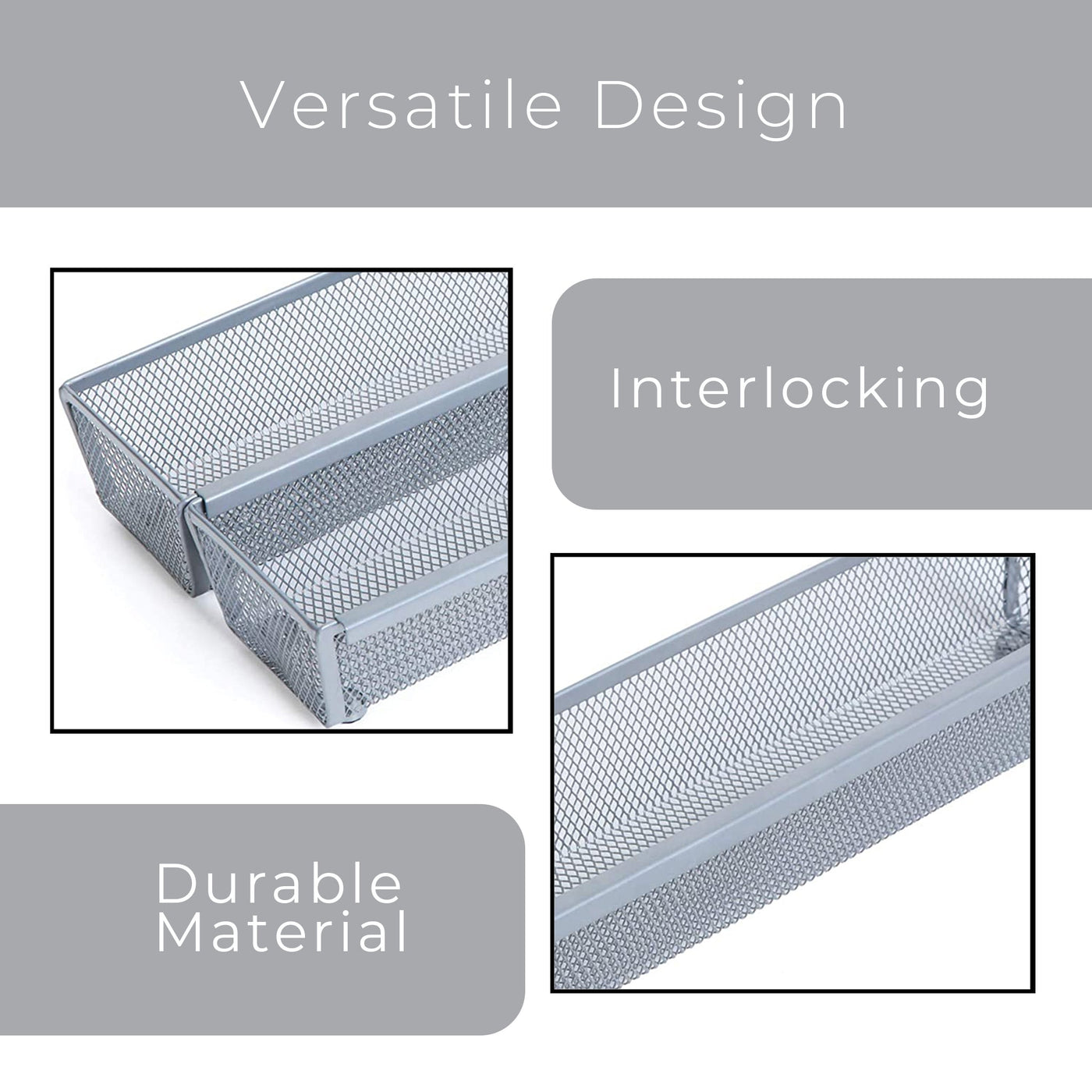 Mesh Drawer Organizer (3″ × 12″) - Smart Design® 9