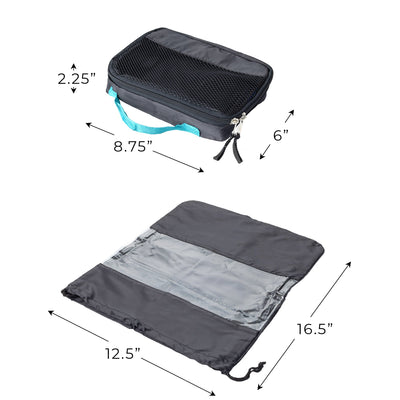 Mesh Travel, Shoe, & Cosmetic Bag - 3 Piece Set - Smart Design® 4