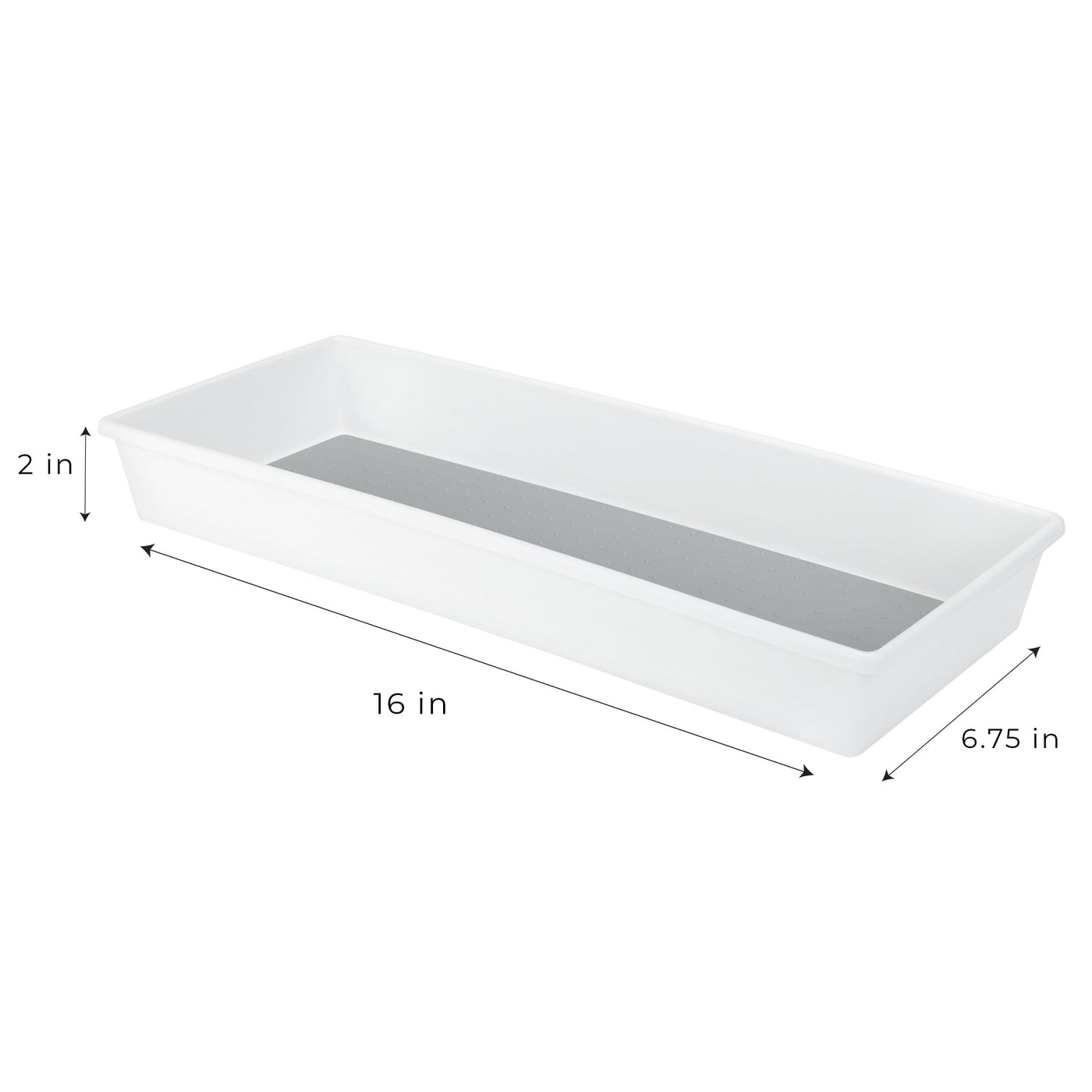 Plastic Drawer Organizer - BPA Free - 16 x 6.75 Inch - White - Smart Design® 4