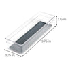 Plastic Drawer Organizer – BPA Free – 9" x 3" – Clear - Smart Design® 2