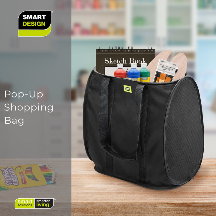 Pop-Up Reusable Shopping Bag | Smart Design® Storage