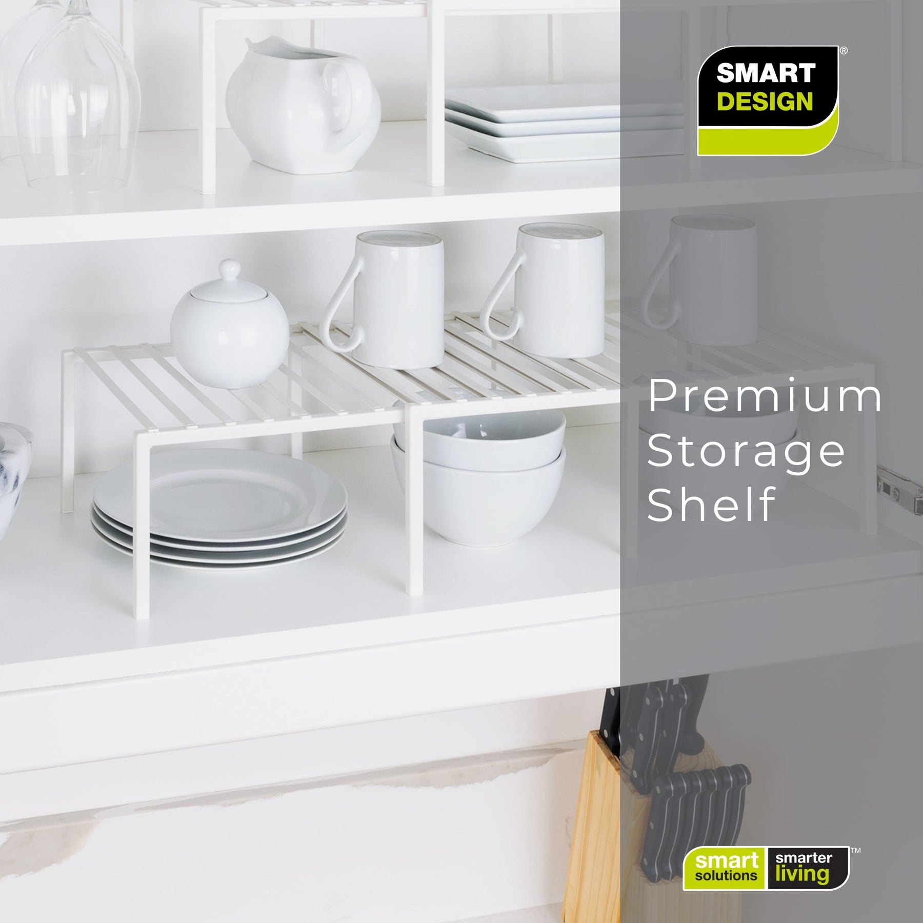 Expanding Racks Premium Expandable Cabinet Storage Rack | Smart Design® Kitchen