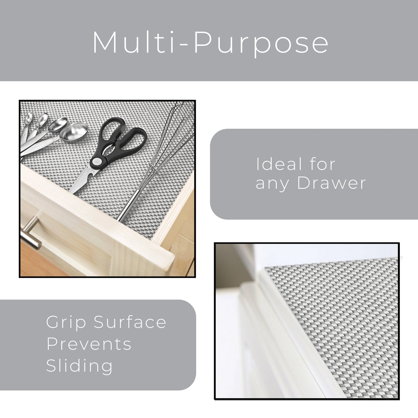 Premium Grip Shelf Liner - 12 Inch x 20 Feet - Smart Design® 5