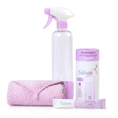 Solve™ Bottle, Cleaning Packets, & Cloth Cleaning Cloth Kit - Smart Design® 12