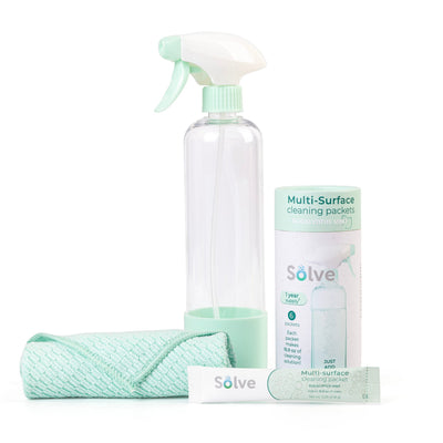 Solve™ Bottle, Cleaning Packets, & Cloth Cleaning Cloth Kit - Smart Design® 1