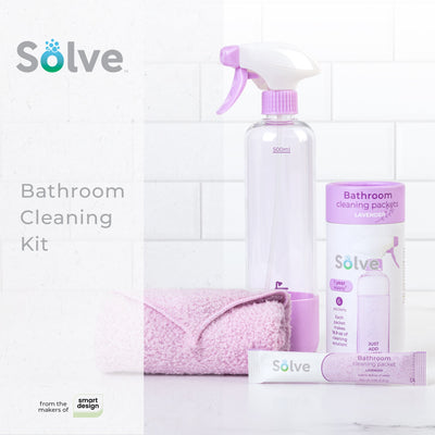 Solve™ Bottle, Cleaning Packets, & Cloth Cleaning Cloth Kit - Smart Design® 22