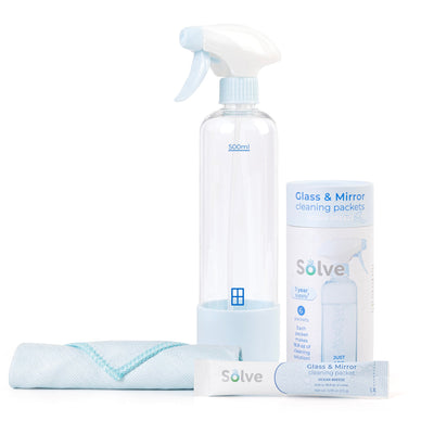 Solve™ Bottle, Cleaning Packets, & Cloth Cleaning Cloth Kit - Smart Design® 24